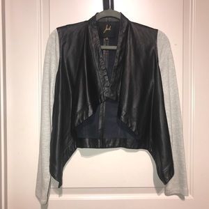 Faux Leather and knit Blazer!